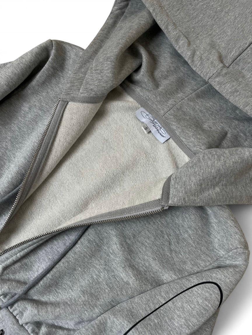 ZIP UP HOODIE - GREY
